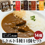 【ふるさと納税】キッチン飛騨 レトルトカレー セット 詰め合わせ 4種 14個 保存 カレー ご当地カレー 飛騨牛 食べ比べ 名店が作るレトルトセット 老舗 シチュー ハヤシビーフ 飛騨高山 飛騨ハム TR3292