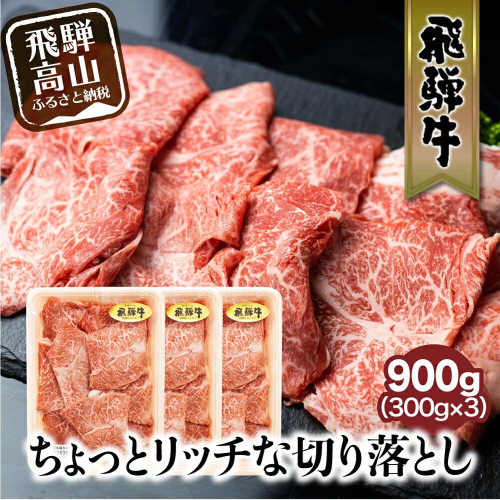 【ふるさと納税】飛騨牛 切り落とし 300g×3パックセット みすじ ウデ すき焼き しゃぶしゃぶ 希少部位 ..