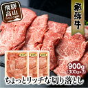 【ふるさと納税】飛騨牛 切り落とし 300g×3パックセット みすじ ウデ すき焼き しゃぶしゃぶ 希少部位 900g 和牛 国産牛 ブランド牛 冷凍 飛騨高山 飛騨牛のこもり TR3505 1