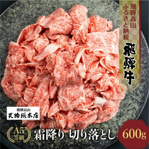 【ふるさと納税】肉 牛肉 A5飛騨牛霜降 切り落とし 600g ブランド牛 雌牛 5等級 A5ランク 切落し 薄切り 熨斗 のし 天狗総本店 飛騨高山 TR4174 お楽しみ 発送時期が選べる 日付指定不可