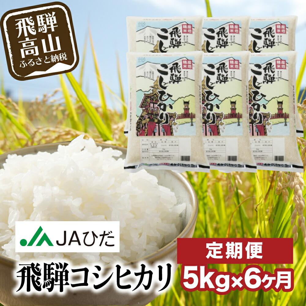 【ふるさと納税】米 定期便 5kg 6ヶ月 白米 こしひかり コシヒカリ 飛騨こしひかり お米 コメ 精米 令和5年 飛騨産 JAひだ TR3443 | 送料無料 コシヒカリ 精米 産直 産地直送 お取り寄せ 人気 …