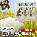 【ふるさと納税】米 定期便 5kg 6ヶ月 白米 こしひかり コシヒカリ 飛騨こしひかり お米 コメ 精米 令和5年 飛騨産 JAひだ TR3443 | 送料無料 コシヒカリ 精米 産直 産地直送 お取り寄せ 人気 …