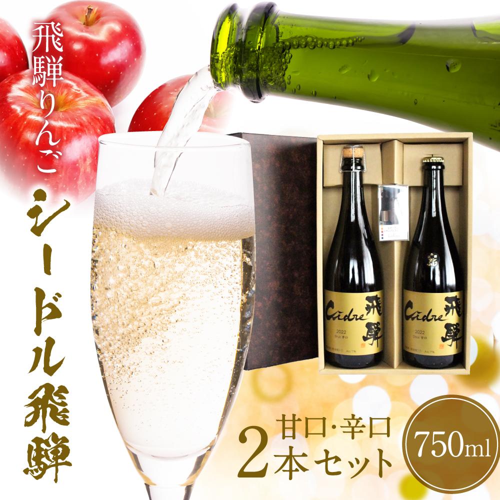 【ふるさと納税】飛騨りんご お酒 シードル 飛騨 辛口・甘口 2本セット スパークリング スパークリン...