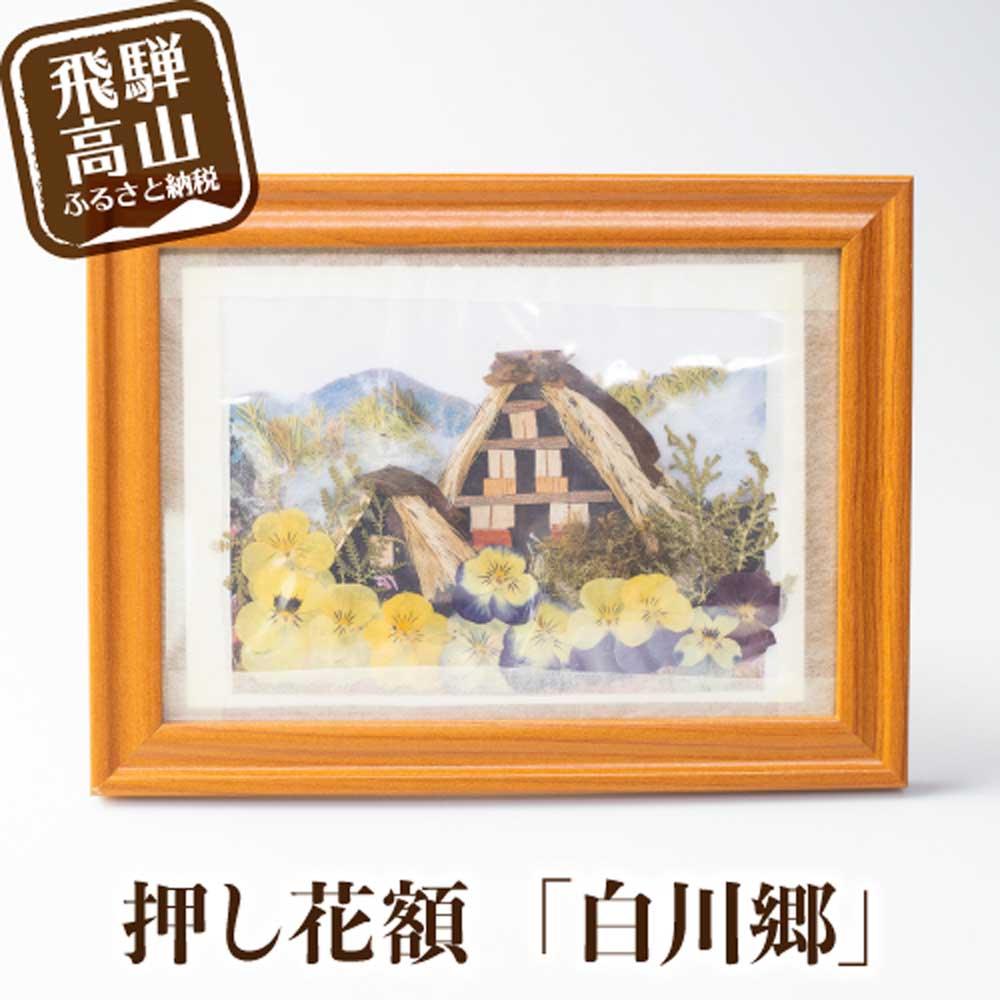 【ふるさと納税】【数量限定】押し花額 飛騨の風景【白川郷】 押し花 花 フラワー 飾り BB006