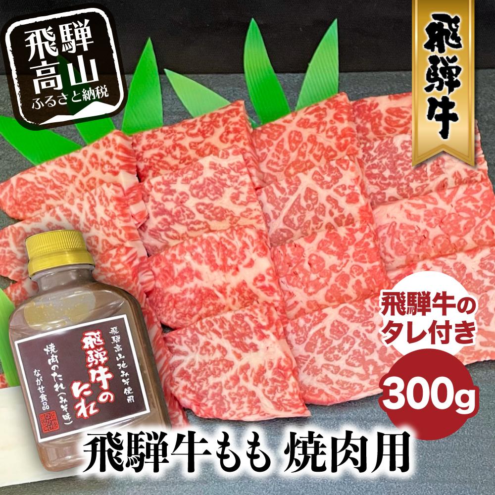 【ふるさと納税】A5等級 飛騨牛もも 焼肉用 300g (飛騨牛のタレ付き)| セット 肉 牛肉 飛騨牛 もも モモ肉 焼肉 焼き肉 A5ランク 飛騨高山 ながせ食品 FH014【飛騨牛 和牛ブランド 飛騨牛 黒毛和牛 飛騨牛 岐阜 高山市 飛騨牛】
