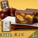 【ふるさと納税】栗よせ 2本入 | お茶請け 和菓子 栗 くり 贈答 のし対応 飛騨高山 稲豊園 JW005