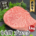 【ふるさと納税】A5等級 飛騨牛 もも肉 ブロック 1kg | 和牛 牛肉 モモ 豪快 ブロック肉 A5ランク ステーキ ローストビーフ 肉 アウトドア 飛騨高山 ながせ食品 FH021