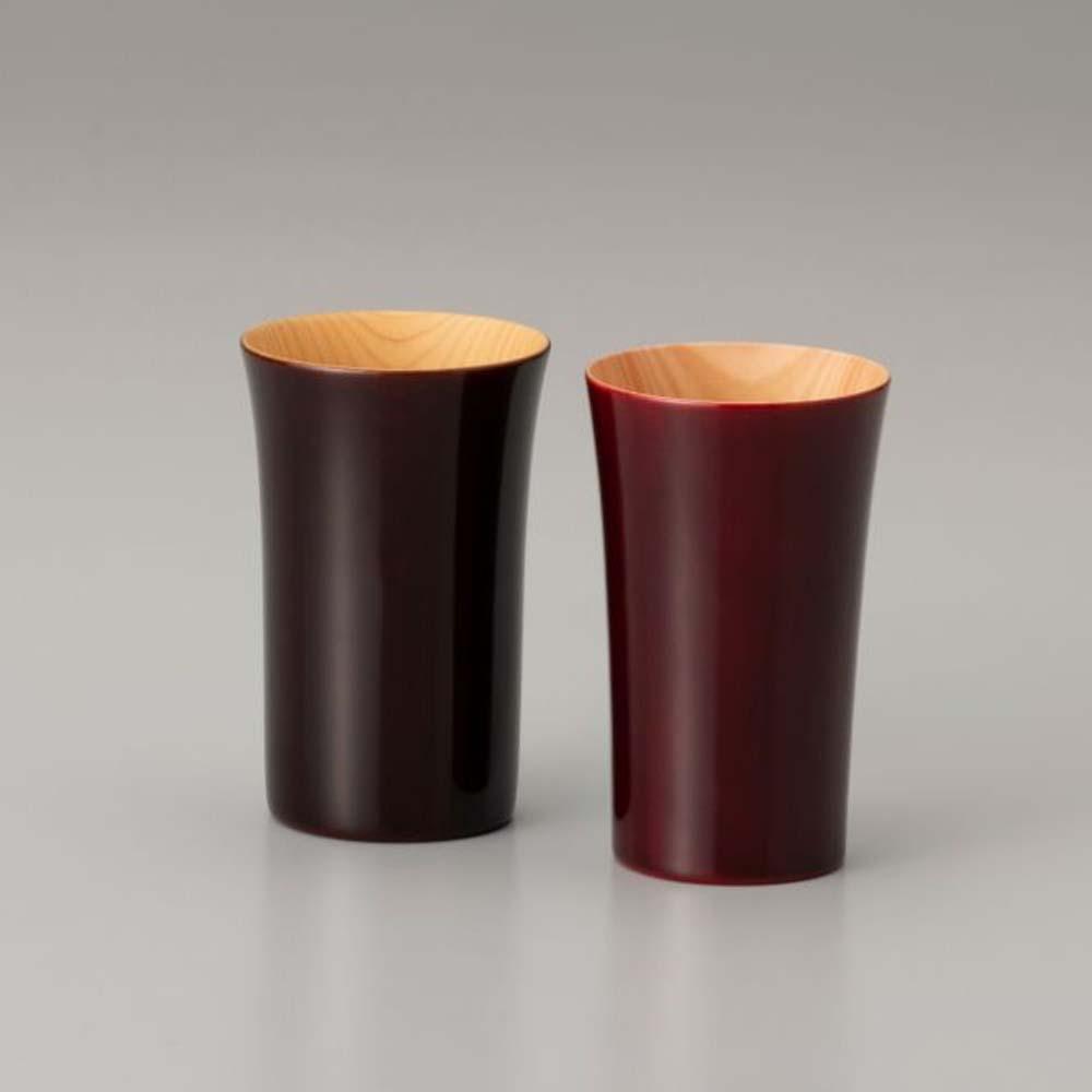【ふるさと納税】【高島屋選定品】 (ヒノキ杢) タンブラー ペア コップ カップ 春慶 工芸品 春慶塗 うるし 漆器 漆塗 和食器 器 ひのき 天然木 木工 (...