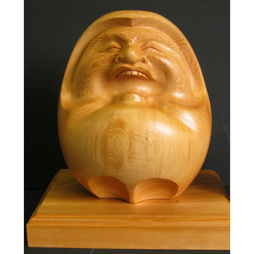 【ふるさと納税】【数量限定】飛騨一位一刀彫 福だるま(中)| 伝統工芸品 いちい イチイ 一位一刀彫 一位一刀 一刀彫 工芸品 縁起物 品 置物 木彫り 飛騨高...