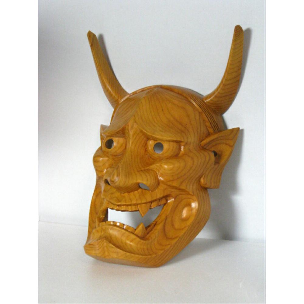 【ふるさと納税】【数量限定】飛騨一位一刀彫 8号般若面 桐板付き | 伝統工芸品 いちい イチイ 一位一刀彫 一位一刀 一刀彫 工芸品 縁起物 品 置物 木彫り...