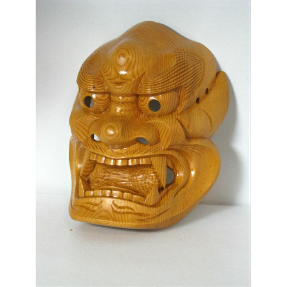 【ふるさと納税】【数量限定】飛騨一位一刀彫 8号獅子口面 桐板付き | 伝統工芸品 いちい イチイ 一位一刀彫 一位一刀 一刀彫 工芸品 縁起物 品 置物 木彫...