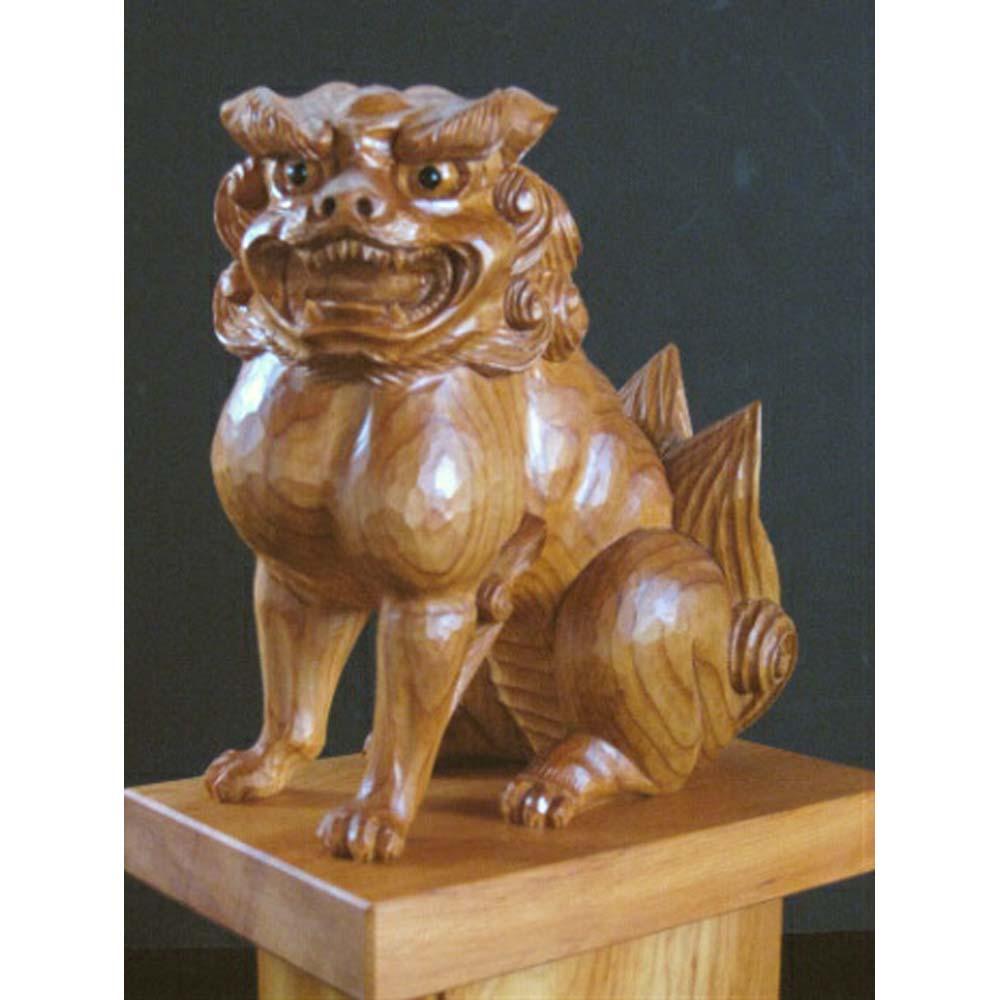 【ふるさと納税】【数量限定】飛騨一位一刀彫 狛犬 阿形 | 伝統工芸品 いちい イチイ 一位一刀彫 一位一刀 一刀彫 工芸品 縁起物 品 置物 木彫り 飛騨高山...