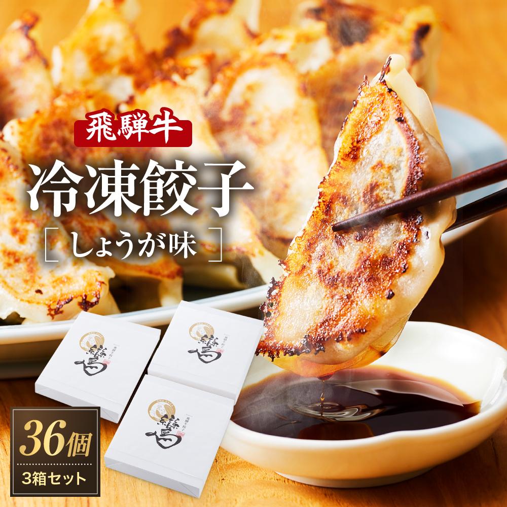 【ふるさと納税】飛騨牛冷凍餃子 3箱セット(しょうが味)| 餃子の合計はたっぷり36個! おいしく焼ける調理説明書付き 餃子 飛騨牛 おいしい 簡単 人気 飛騨...