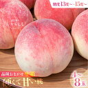 【ふるさと納税】【2025年先行予約】【糖度が選べる】飛騨のたから桃 硬肉品種 糖度13度〜15度以上(4-8玉)※8月末〜順次お届け | 小箱 桃 贈答用 最...