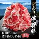 【ふるさと納税】訳あり 飛騨牛 切落とし 600g(150g×4パック) 冷凍真空パック | 肉 お肉 切り落とし すき焼き すきやき 黒毛和牛 和牛 個包装 ...