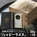 【ふるさと納税】ハッピーライス 2合 (300g) 真空パック×3個 米 コシヒカリ 白米 ハッピープラス JQ025VP