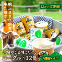 【ふるさと納税】【定期12か月便】牧成舎のヨーグルトたっぷり12個セット(加糖2種×各6)DF219