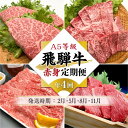 【ふるさと納税】A5等級飛騨牛 定期便 4回(しゃぶしゃぶ/ステーキ/すき焼き/焼肉)【2月・5月・8月・11月発送】| 冷蔵配送 定期便 飛騨牛 赤身 年4回お届け おいしい 人気 飛騨高山 岩ト屋 HF113