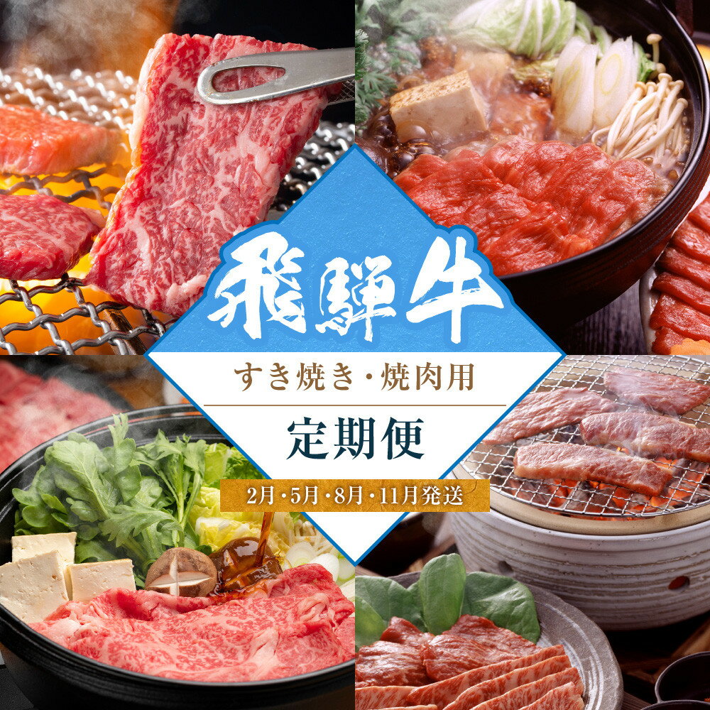 楽天岐阜県高山市【ふるさと納税】飛騨牛食べ比べセット（すき焼き・焼肉用）定期便【2月・5月・8月・11月発送】 | 和牛 ブランド牛 牛肉 ロース もも すき焼き 焼肉 セット 肉 お取り寄せ ギフト 飛騨高山 山武商店 LZ101