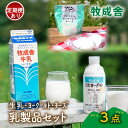 【ふるさと納税】<牧成舎>飛騨の牛乳屋さんが作った こだわりの乳製品お試しセット(牛乳1L×1本・のむヨーグルト750ml×1本・モッツァレラチーズ100g×1個) 単品配送/定期便全3~12回 (毎月発送)| DF042MP