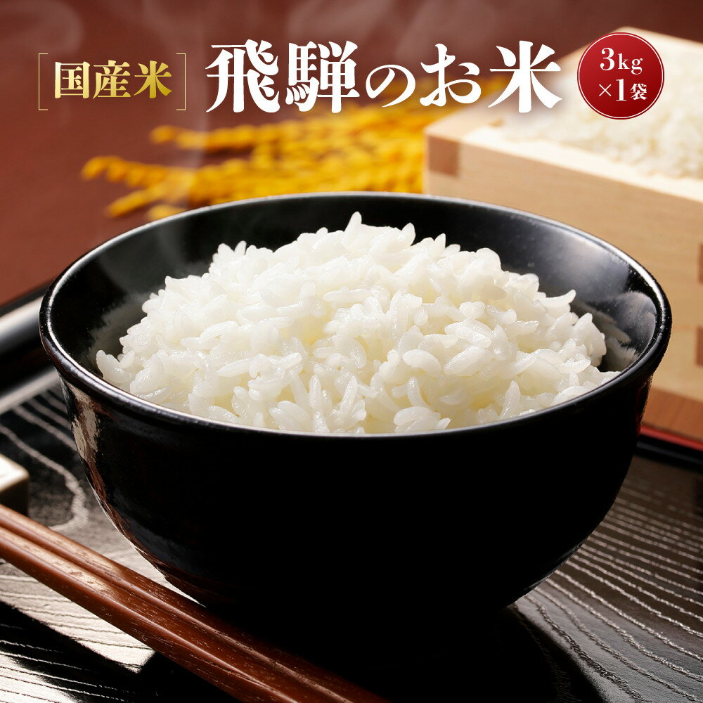 【ふるさと納税】【令和7年度産 新米】国産米「飛騨のお米」3kg×1袋 | 白米 米 おいしい ごはん 食品 飛騨あさひ農園 SV001