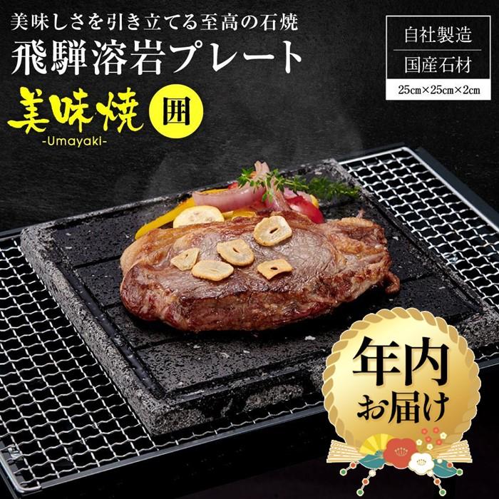 【ふるさと納税】【年内配送が選べる】【飛騨溶岩プレート】美味焼【囲】|発送時期が選べる 年内発送 お肉やお野菜が美味しく焼ける! アウトドア 屋外 溶岩石 焼肉...