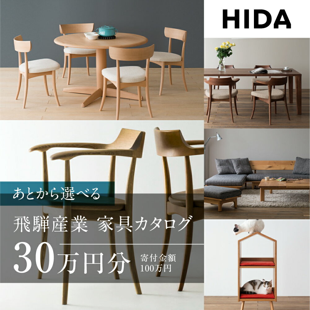 【ふるさと納税】飛騨産業　あとから選べる家具カタログ　30万円分 飛騨の家具 飛騨家具 家具 木工製品 イス 椅子 ダイニングテーブル テーブル ソファ スツール オーダー 天然木 1000000 100万円 TR3688