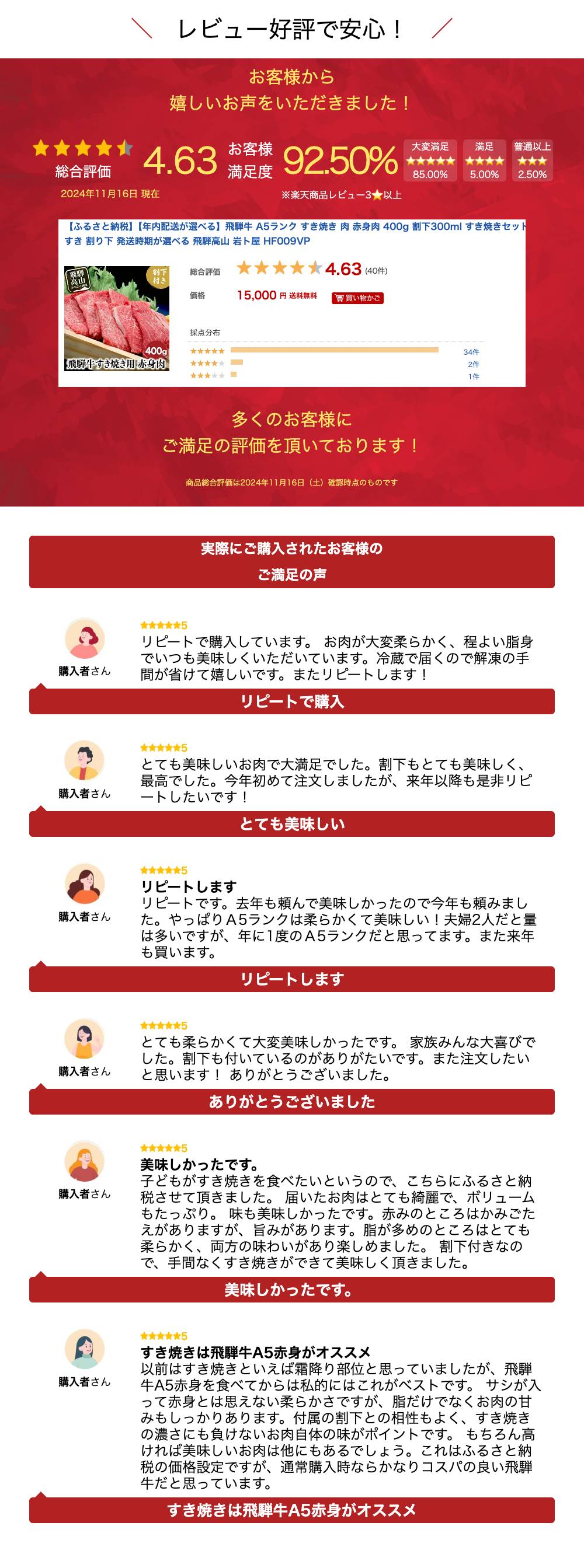 【ふるさと納税】飛騨牛 A5ランク すき焼き 肉 赤身肉 400g 割下300ml すき焼きセット すき 割り下 飛騨高山 岩ト屋 TR3281