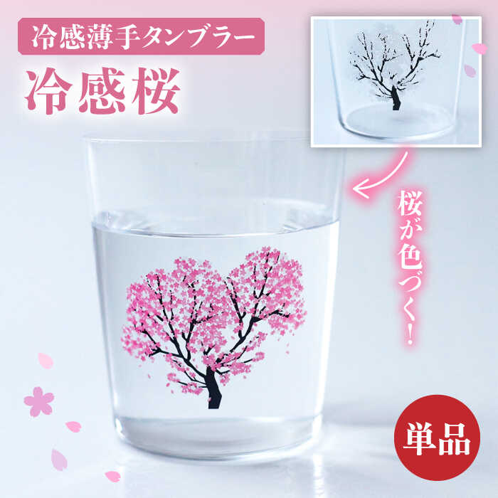 温度で変化する器 『 冷感 桜 薄手 タンブラー 』 [丸モ高木陶器] 