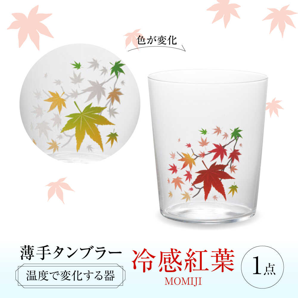 温度で変化する器 『冷感 紅葉 薄手 タンブラー』 多治見市 / 丸モ高木陶器