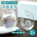 食器・カトラリー・グラス(グラス・タンブラー)人気ランク30位　口コミ数「2件」評価「4.5」「【ふるさと納税】【温度で変化する】 フリーグラスペアセット 『冷感花火』【丸モ高木陶器】≪多治見市≫ コップ ビールグラス 食器 [TBA005]」