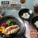 【ふるさと納税】＼軽くて使いやすい／【美濃焼】TLP7 STRIPE マグ・プレート・ボウル×2 6点セット 黒 天目【井澤コーポレーション】食器 軽量 [TBP026]