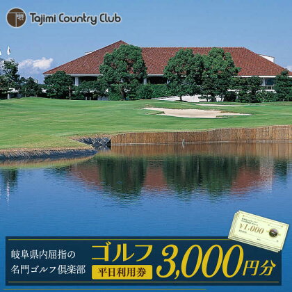 ゴルフ 平日利用券 3,000円分【多治見 カントリークラブ】≪多治見市≫ GOLF [TCC001]