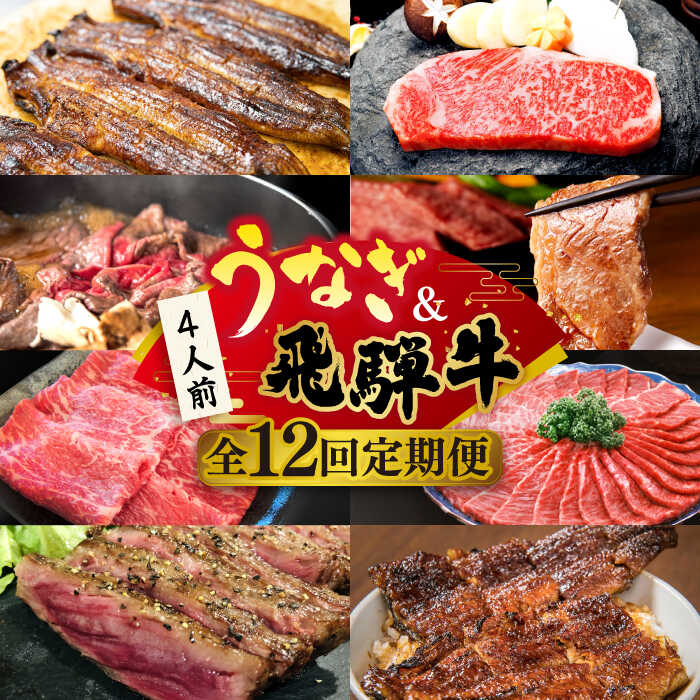 【ふるさと納税】【全12回定期便】うなぎと飛騨牛 スタミナ