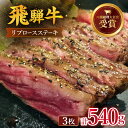 【ふるさと納税】 飛騨牛 リブロース ステーキ 540g （3枚）【肉のひぐち】 国産 ブランド牛 和牛 [TDC008]