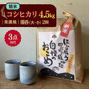 9位! 口コミ数「0件」評価「0」【令和5年産：精米】 特別栽培米 コシヒカリ （5kg） + 【美濃焼】 青雲かいらぎ 湯呑 大・小 【山松加藤松治郎商店】[TEU031]