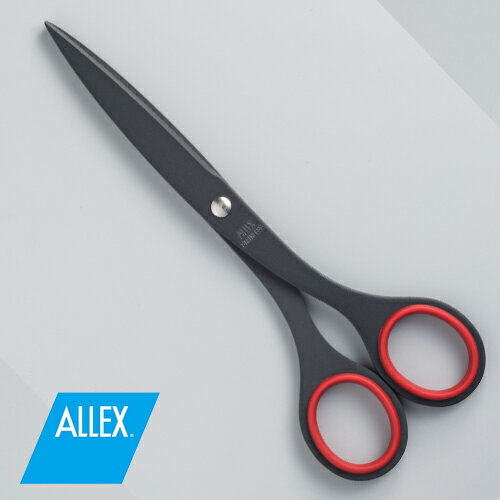 【ふるさと納税】 ALLEX 事務用はさみ(中)フッ素コート【レッド】(S-165F 11150R)H8-173
