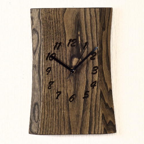  栗の木の一枚板時計(JTK001-OGK)