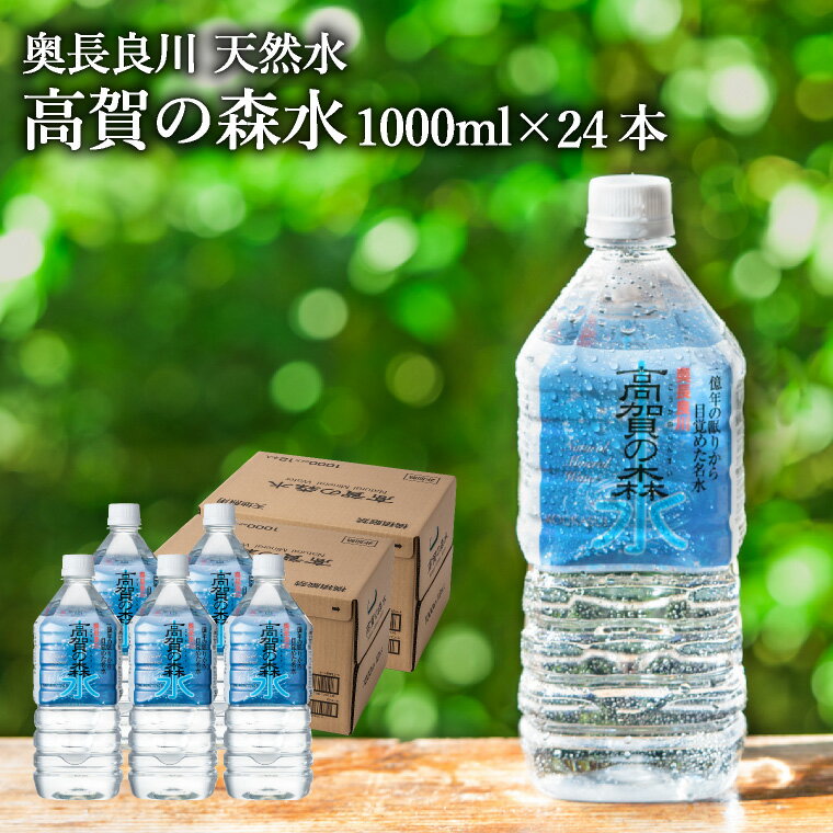  高賀の森水 24本(1000ml12本入×2ケース) 〜モンドセレクション最高金賞連続受賞! ペットボトル 水〜