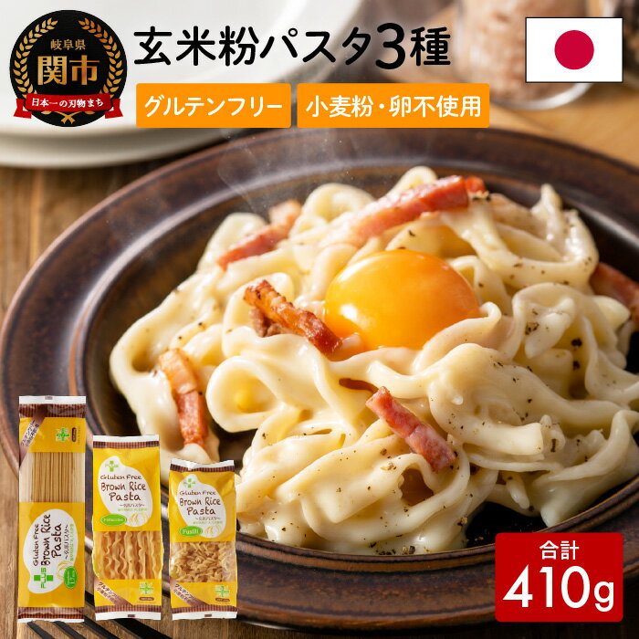 【ふるさと納税】グルテンフリー ブラウンライスパスタ 玄米粉 米粉パスタ 岐阜県産ハツシモ100% 国産...