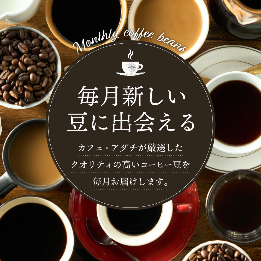 【ふるさと納税】【定期便】4か月 100gずつ 高級コーヒー豆4ヶ月定期便 ＜1ヶ月1袋(100g）発送＞ 100g×4袋 計400g　自家焙煎 コーヒー豆 （粉にもできます） 珈琲 コーヒー カフェアダチ ドリンク 飲料 頒布会 毎月