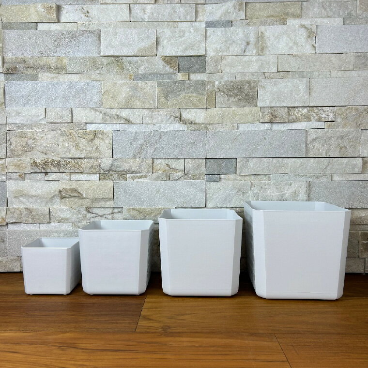 【ふるさと納税】【エコ製品】トヨテックプランター 白 4サイズセット(4・5・6・6.5号) 植木鉢 軽い 軽量 おしゃれ ベランダ菜園 ガーデニング プラスチック ホワイト