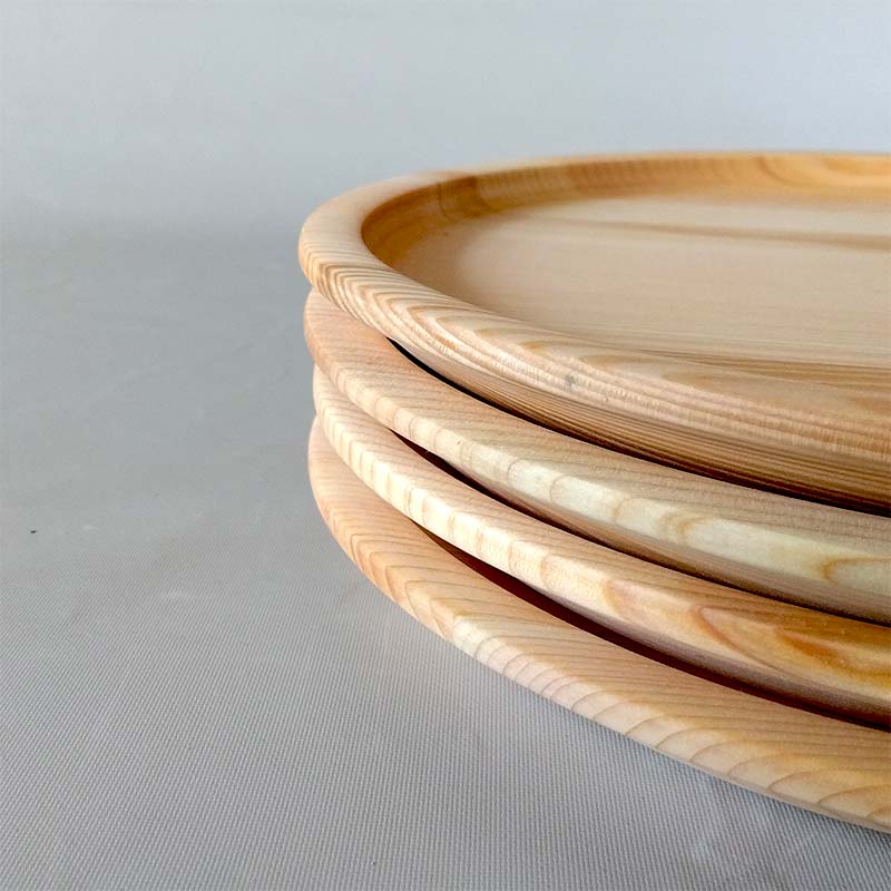 【ふるさと納税】ひのき皿 4枚セット 木製 ワンプレート 桧 工芸品 木工品 おしゃれ 贈り物 プレゼント 岐阜 中津川 F4N-1811