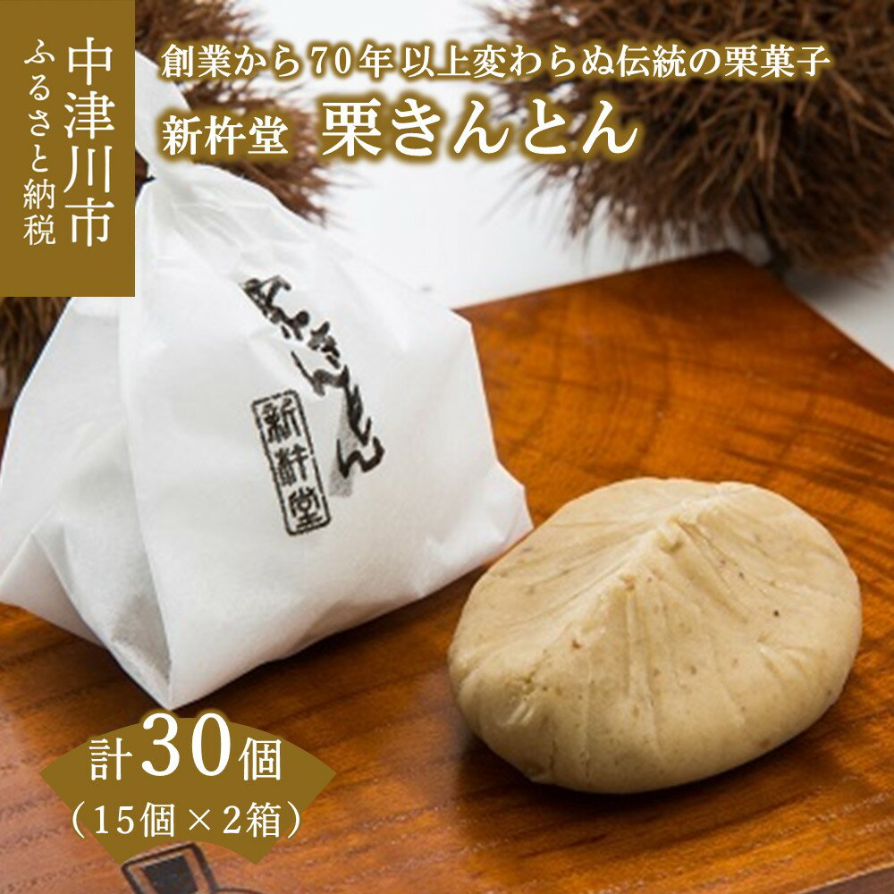 【ふるさと納税】20045 新杵堂 栗きんとん発祥の地 国産栗100％ 栗きんとん15個入【2箱セット】 人気 スイーツ 菓子 ギフト 和菓子 栗菓子