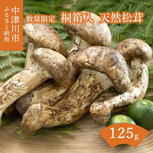 【ふるさと納税】【数量限定】天然松茸 125g 松茸ご飯 焼き松茸 土瓶蒸し 桐箱入 人気 国産 松茸 まつたけ マツタケ お取り寄せ 岐阜県 中津川市 60002