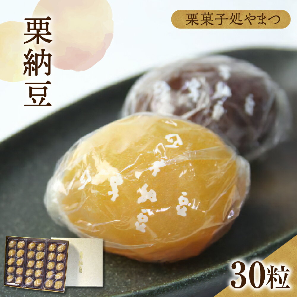 【ふるさと納税】 栗納豆 30粒【栗菓子処やまつ】栗 くり ロングセラー 人気 スイーツ ギフト 和菓子 栗菓子 常温配送 送料無料 岐阜県 中津川市 28-014