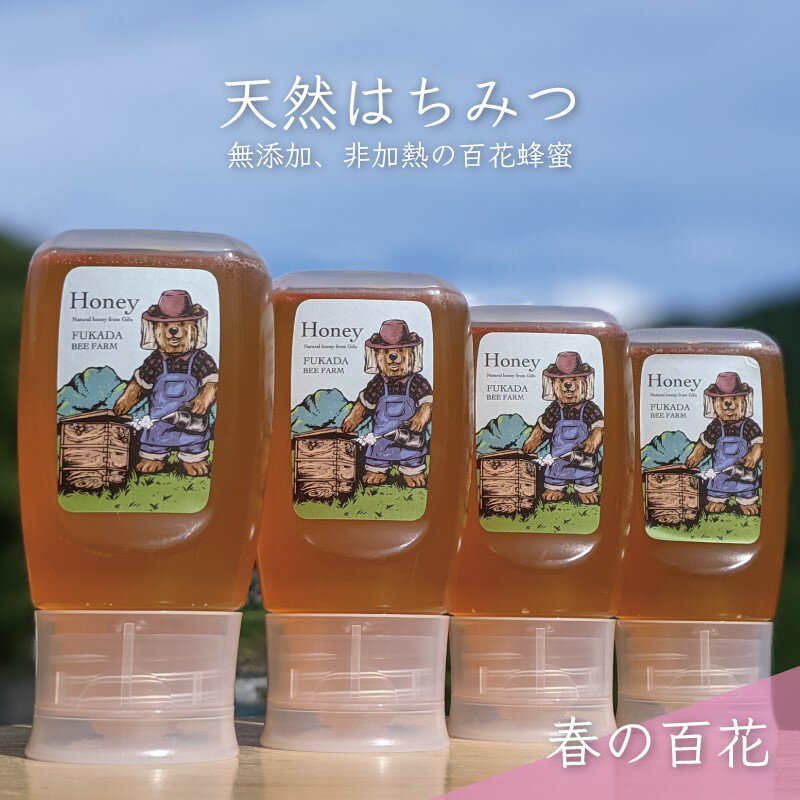 10位! 口コミ数「0件」評価「0」合計1200g 天然蜂蜜 国産蜂蜜 非加熱 生はちみつ 岐阜県 美濃市産 春 (蜂蜜300g入りピタッとボトル4本セット)A12　【 ハニー･･･ 