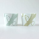 【ふるさと納税】【美濃焼】 カップ ペアセット <BIRDS' WORDS / UNITY> NAOKO CUP グリーングレー × オリーブ 瑞浪市 / FL...