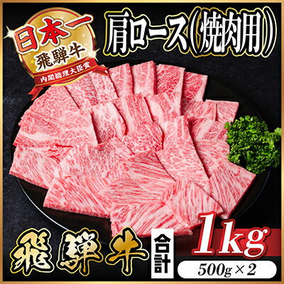 飛騨牛 肩ロース 焼肉 1kg[配送不可地域:離島]