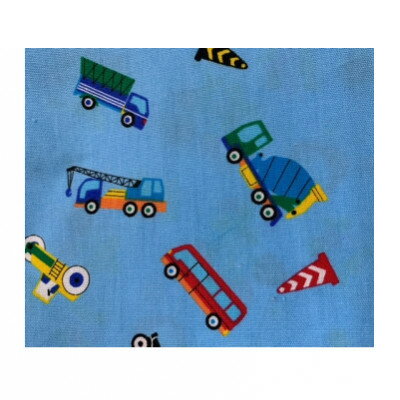 【ふるさと納税】小川ふとん店オリジナルお昼寝敷きふとん(カバー式)バック付き3点セット (柄:はたらく車)【1490994】 [2]